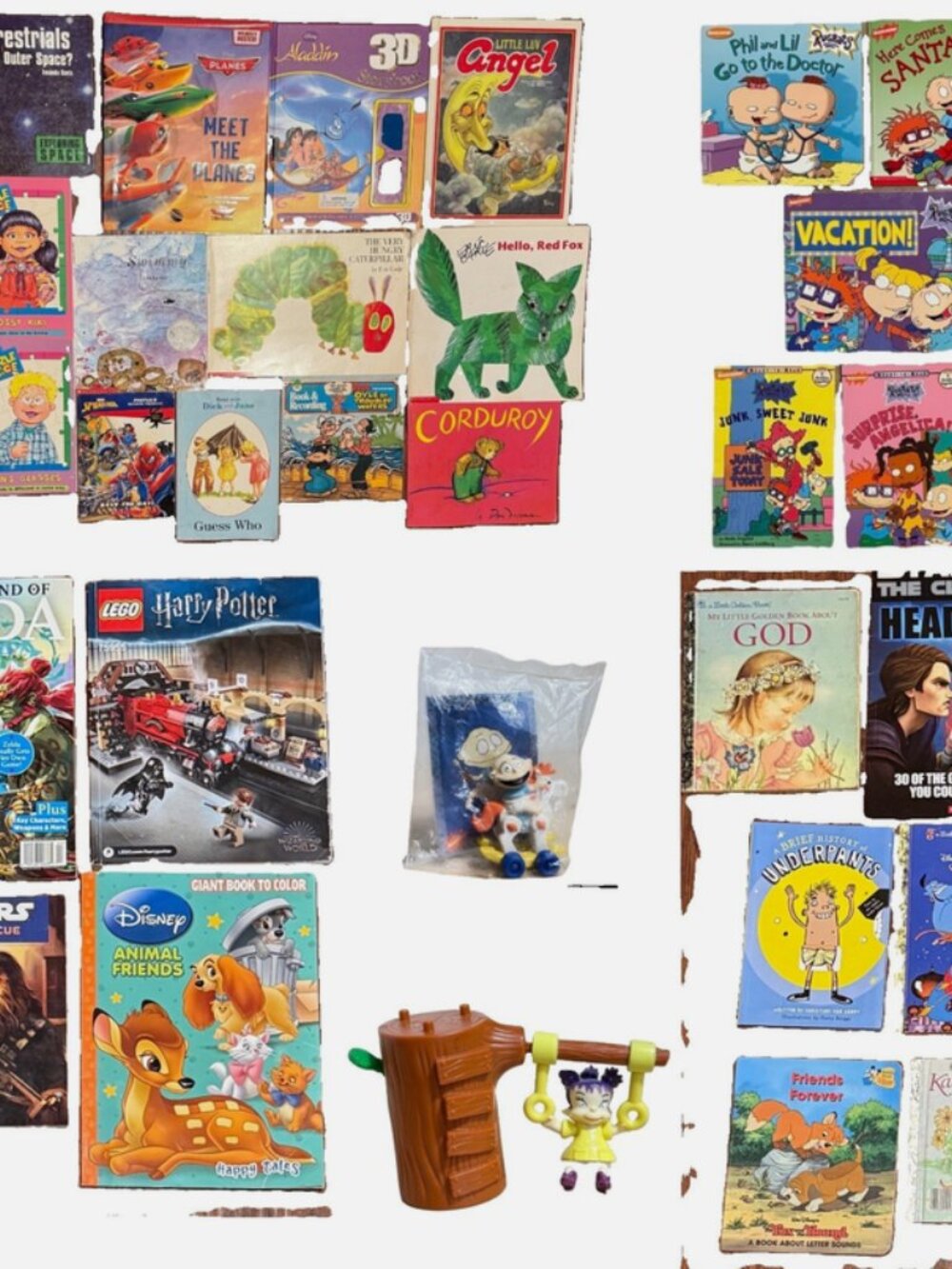 Huge Lot 34 Childrens Books Disney Rugrats Winnie Pooh Lion King Star Wars Toys